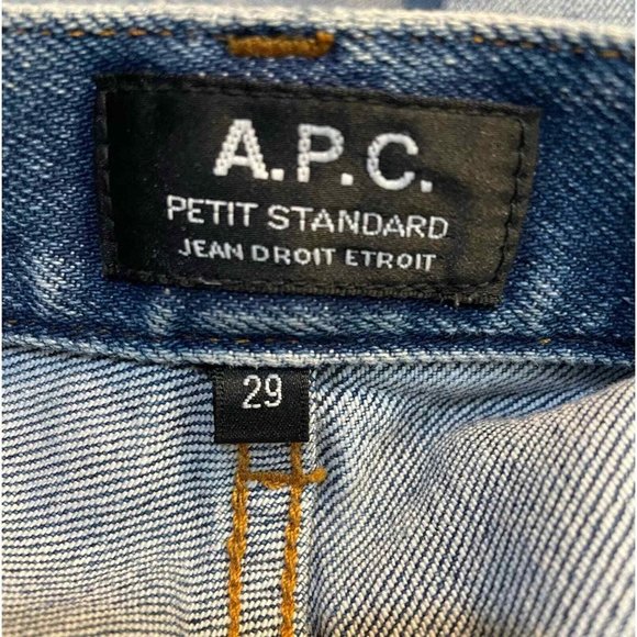 NWT A.P.C. Petit Standard Raw Hem Slim Fit Stretch Denim Jeans Indigo Unisex 29 - Picture 7 of 9